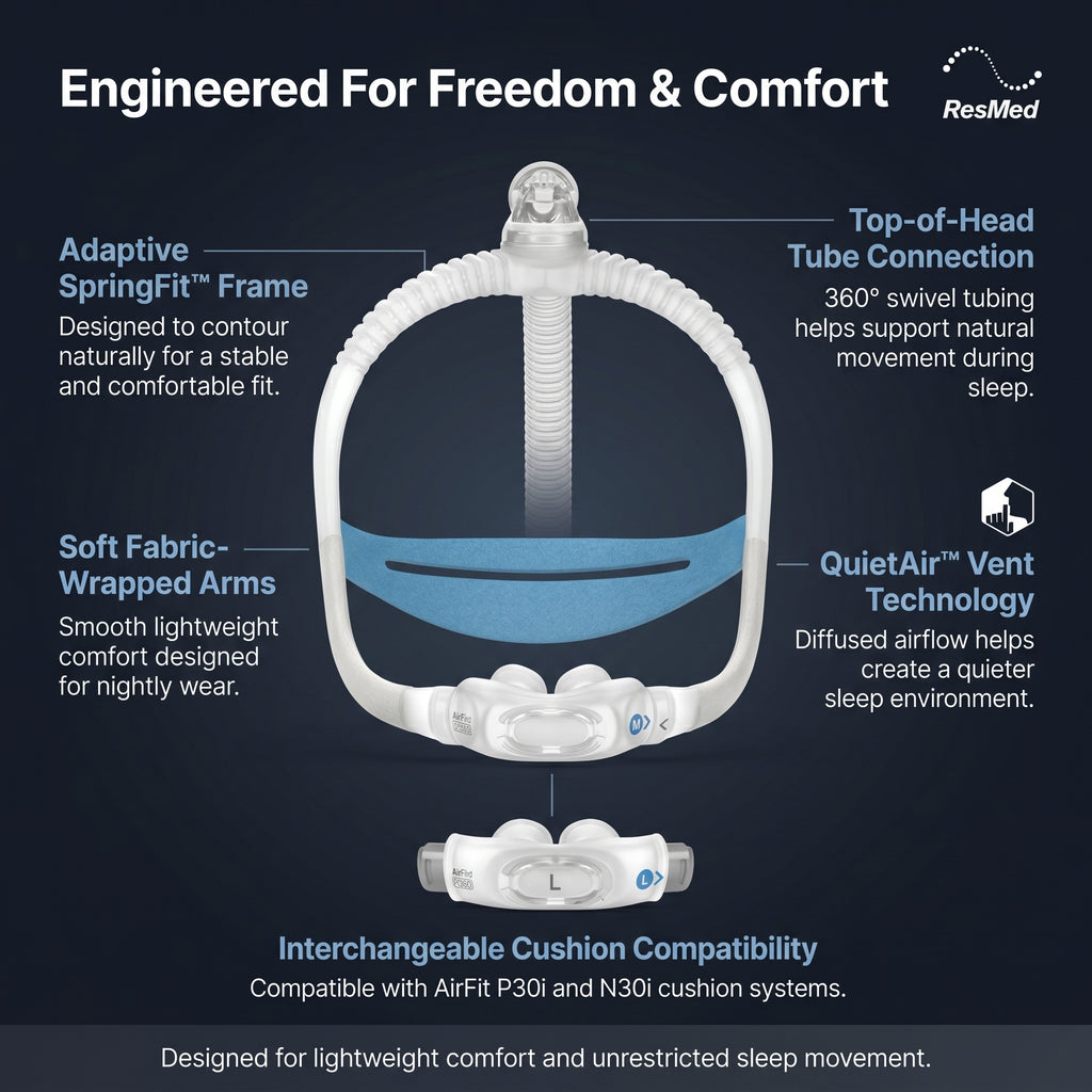ResMed AirFit P30i Nasal Pillow Mask with Headgear