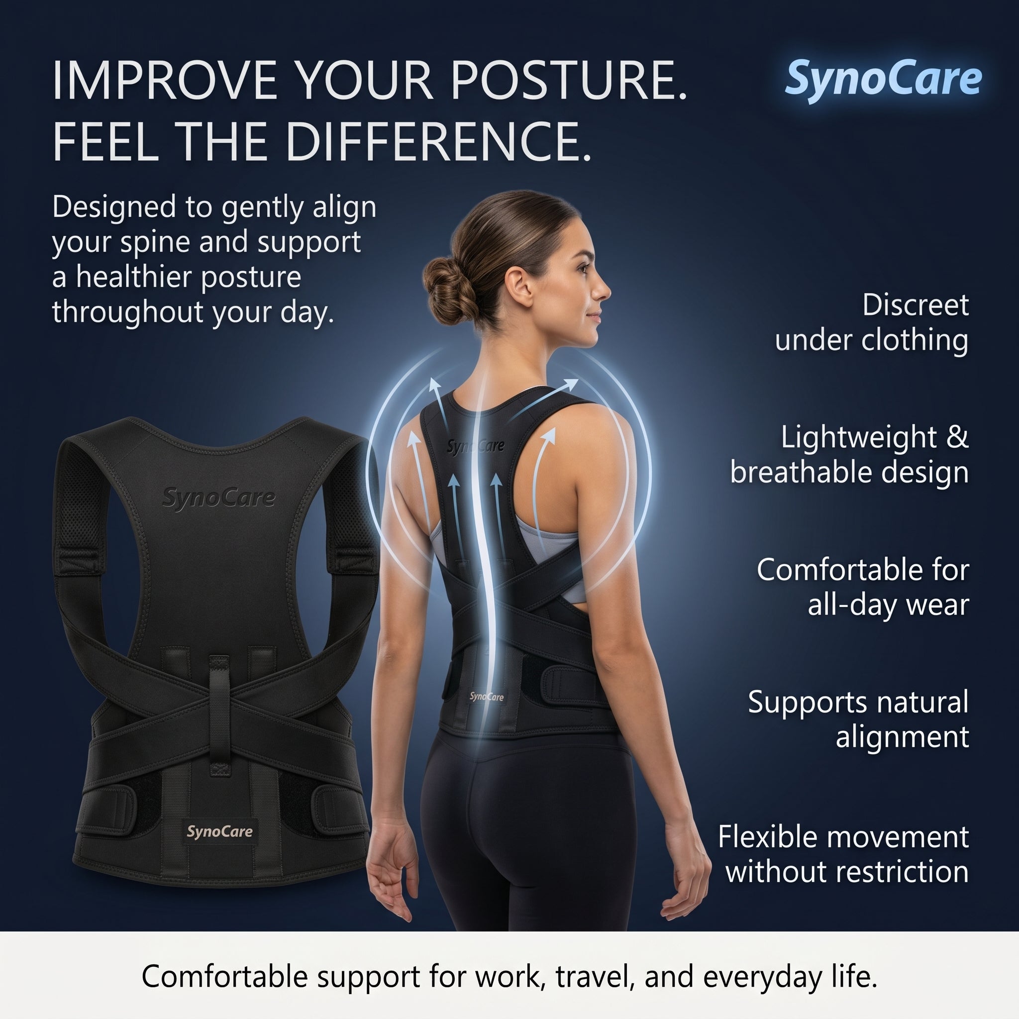 SynoCare Posture Corrector Back Support Belt