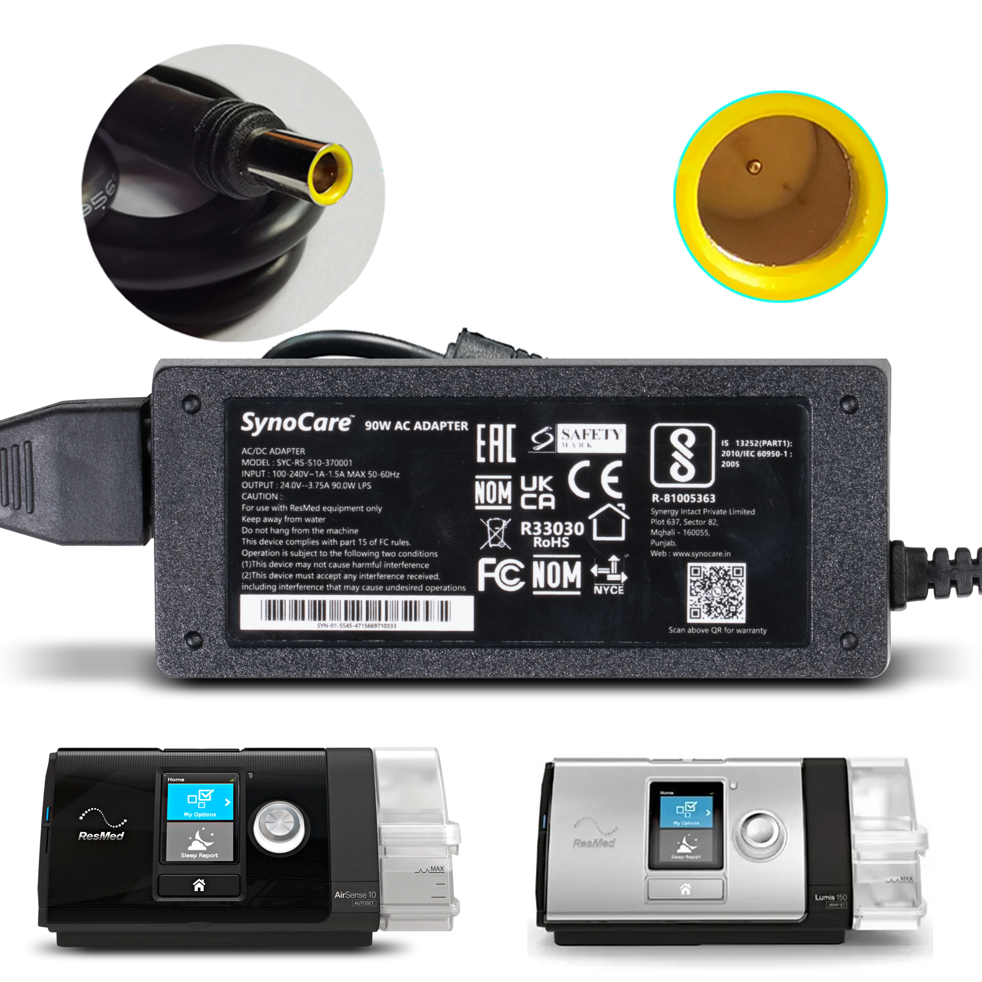 SynoCare PowerSupply cord for Resmed S10