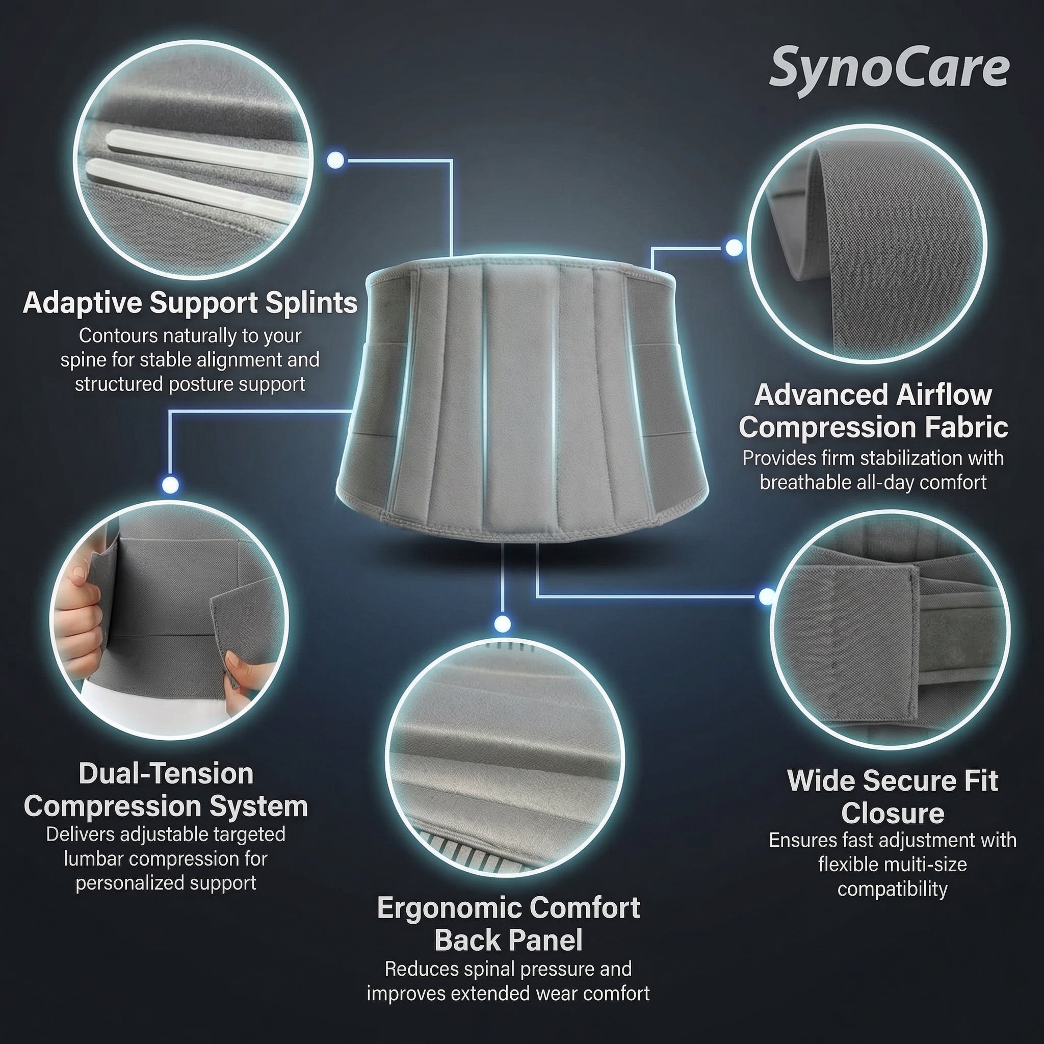 SynoCare Advanced Lumbar Support Belt