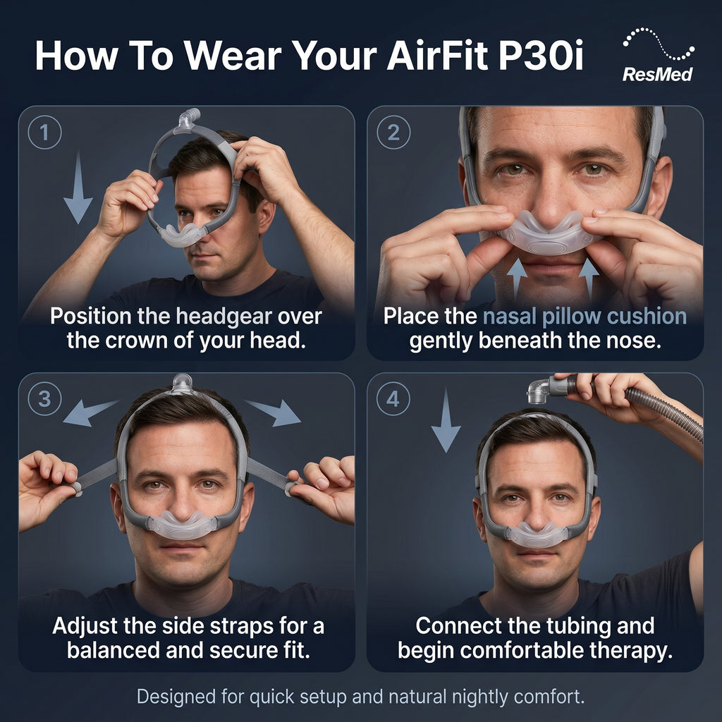 ResMed AirFit P30i Nasal Pillow Mask with Headgear