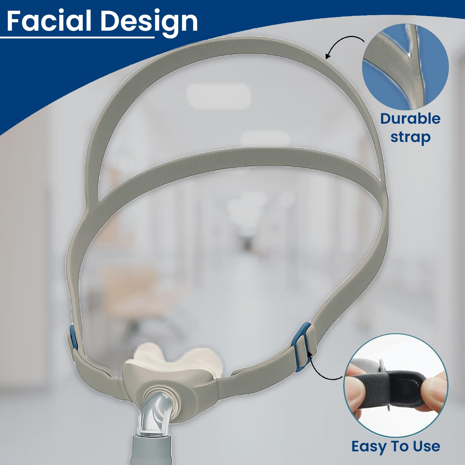 CPAP Nasal Pillow Mask, Silicone Cushion Fit Pack with Headgear