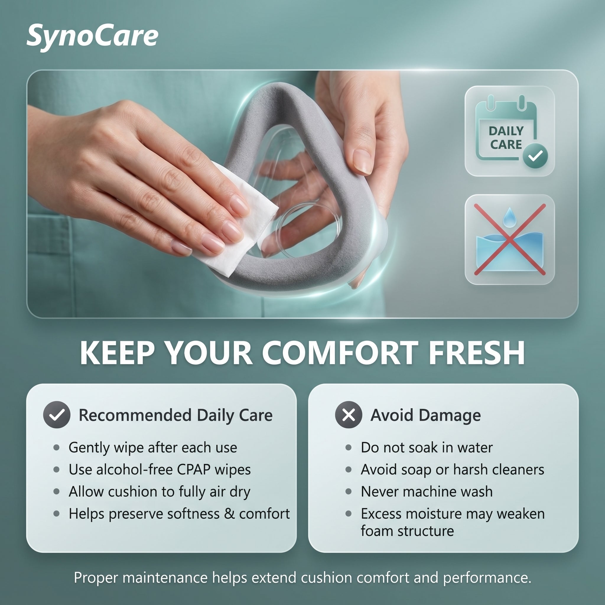 Resmed Memory Foam Cushion for AirTouch and AirFit F20 CPAP Masks